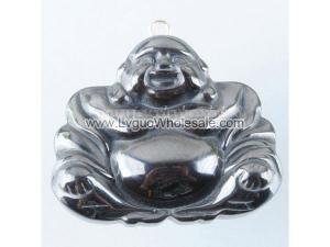 Hematite Buddha 25x35mm Pendant